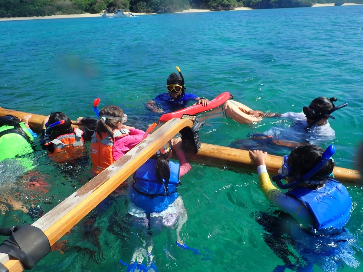 スノーケル開始