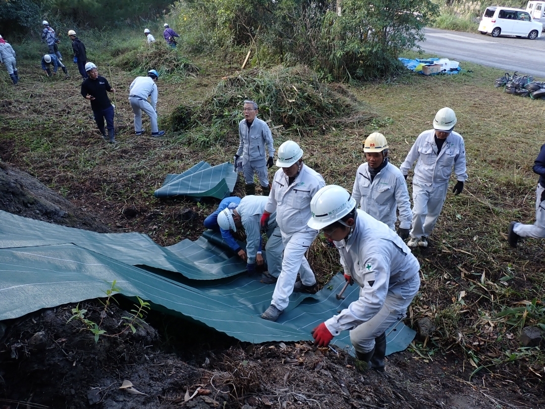 防草シートを設置＃