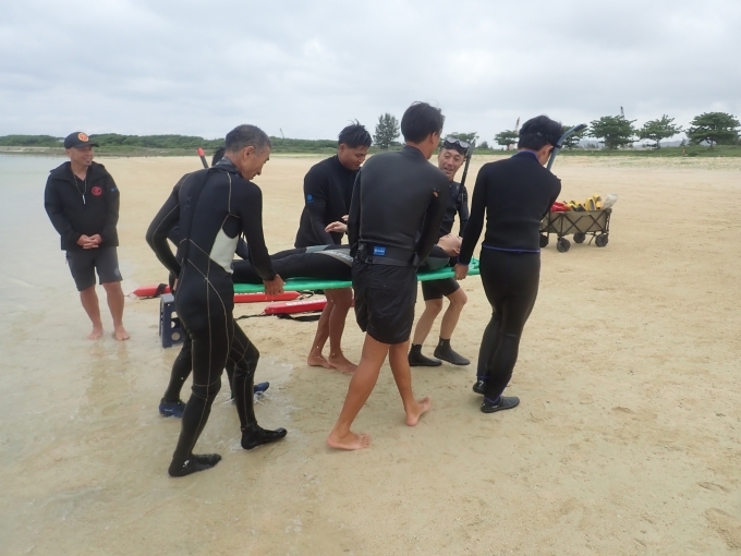 バックボードの使い方を実践