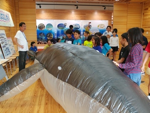 子クジラの実物大風船