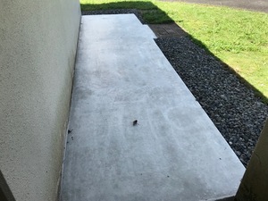 水溜及び雑草対策コンクリート打設（2019年9月撮影）