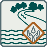 川の水を汚さないようにしましょう図