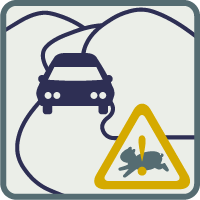 車の運転に気をつけましょう図