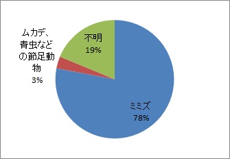 オオトラツグミの親がヒナに与える餌の内容
