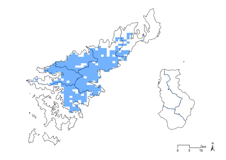 オオトラツグミの分布図