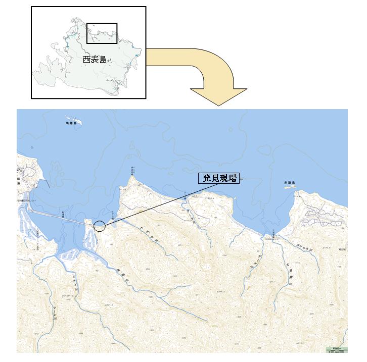 死体発見現場位置図